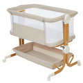 3-in-1 Portable Baby Bassinet Bedside Sleeper Khaki