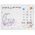 Soft Elephant Baby Milestone Blanket 40x51 inch Unisex Photo Prop