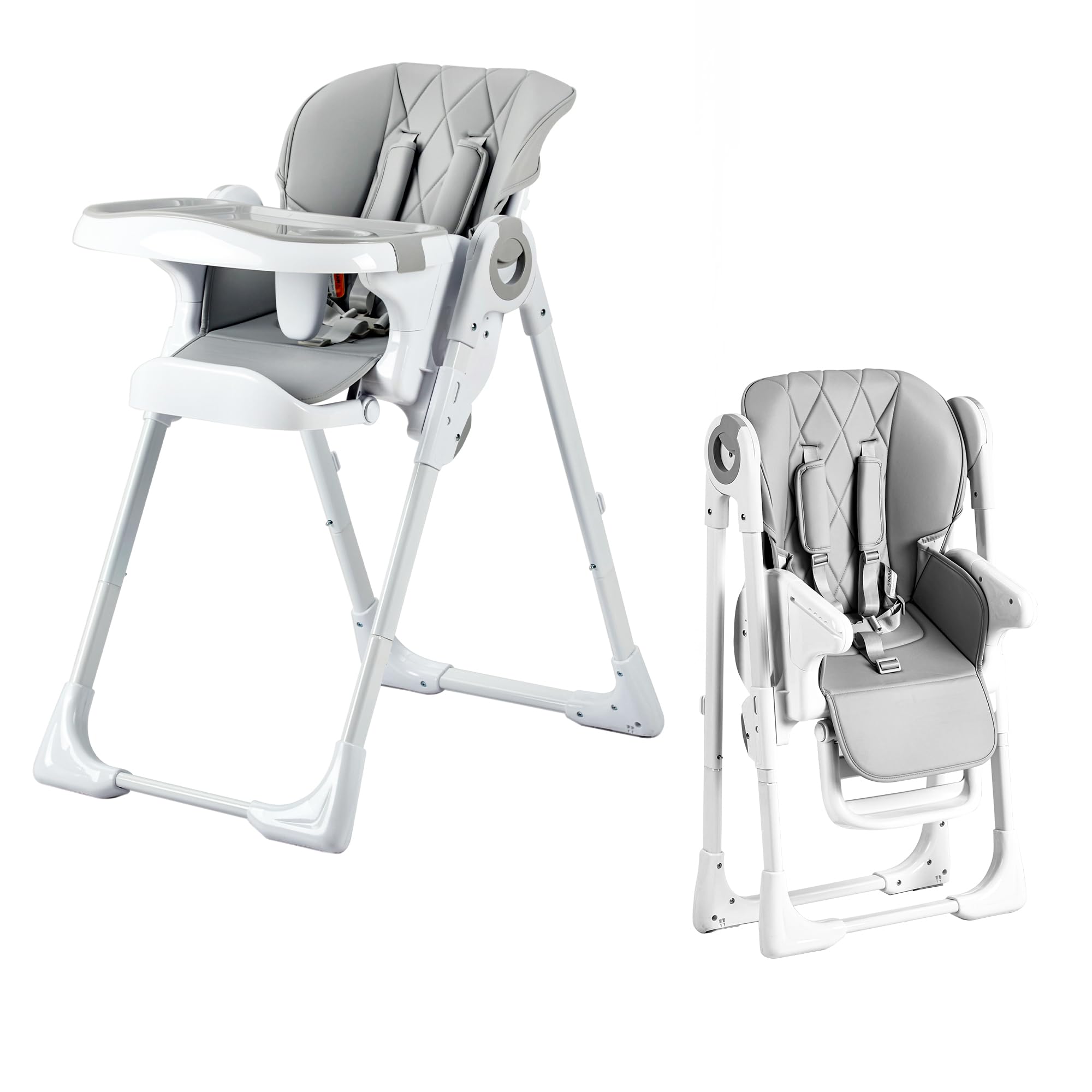Multifunctional Baby High Chair Adjustable Height Foldable Design