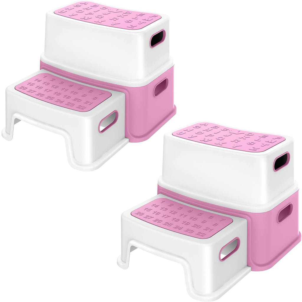 Anti-Slip Kids Step Stool 2 Pack for Bathroom and Kitchen GainNo