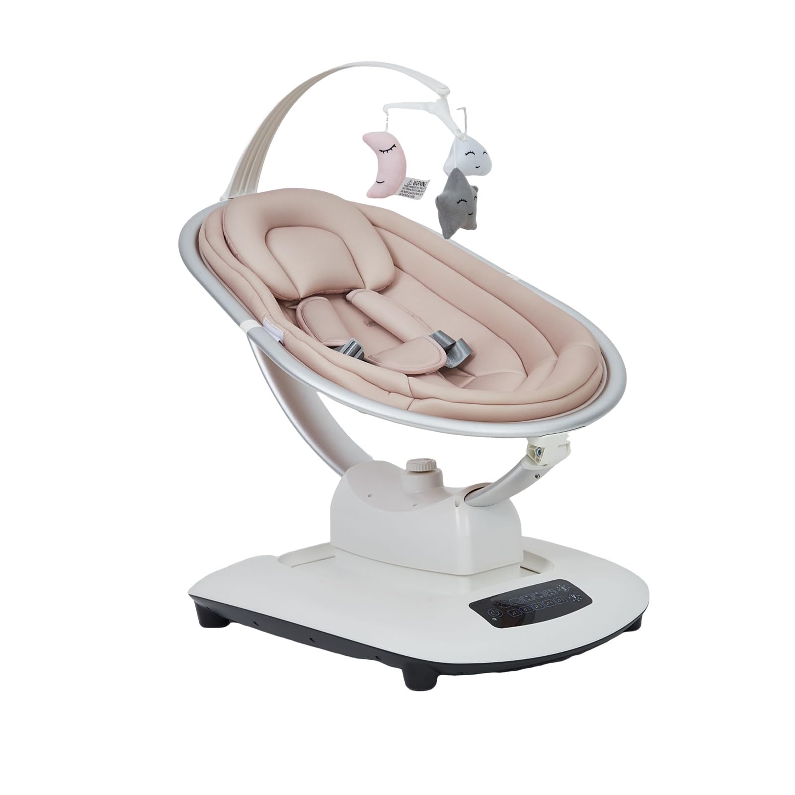 Electric Baby Swing with 5 Soothing Motions and Remote Control Khaki