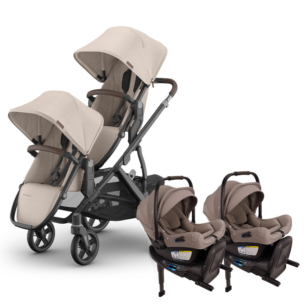 Twin Stroller with Nuna PIPA Series Travel System GainNo