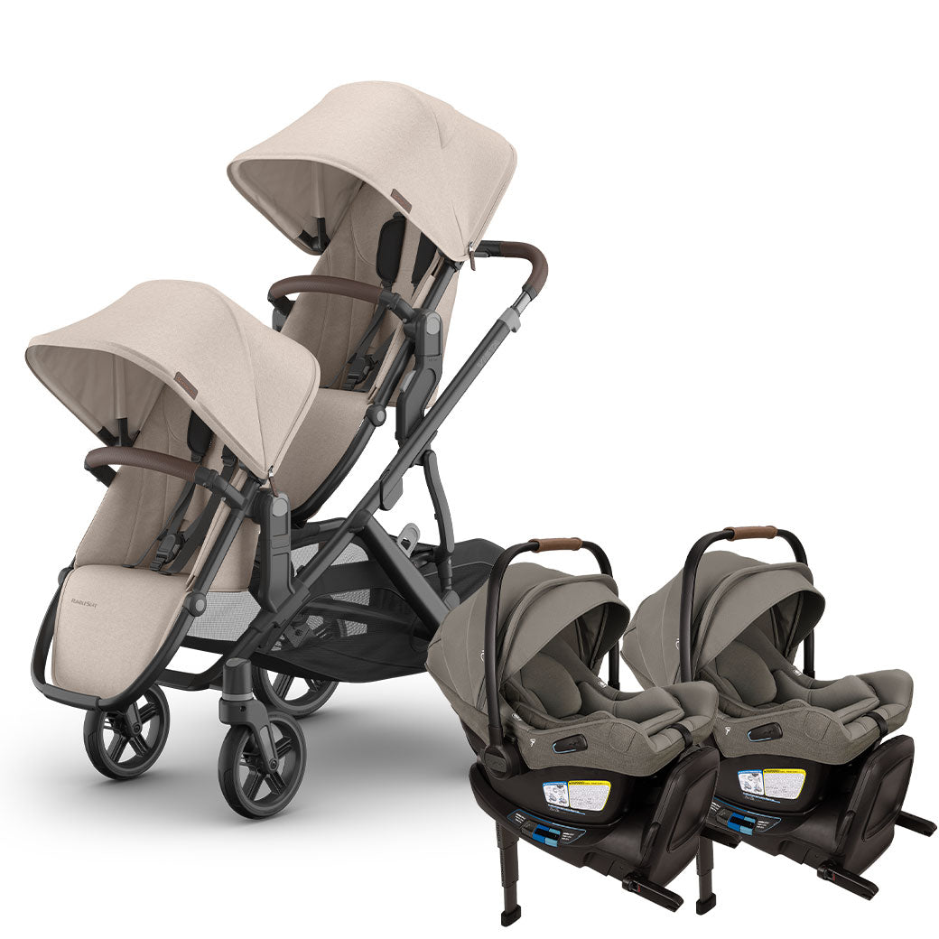 Twin Stroller with Nuna PIPA Series Travel System GainNo