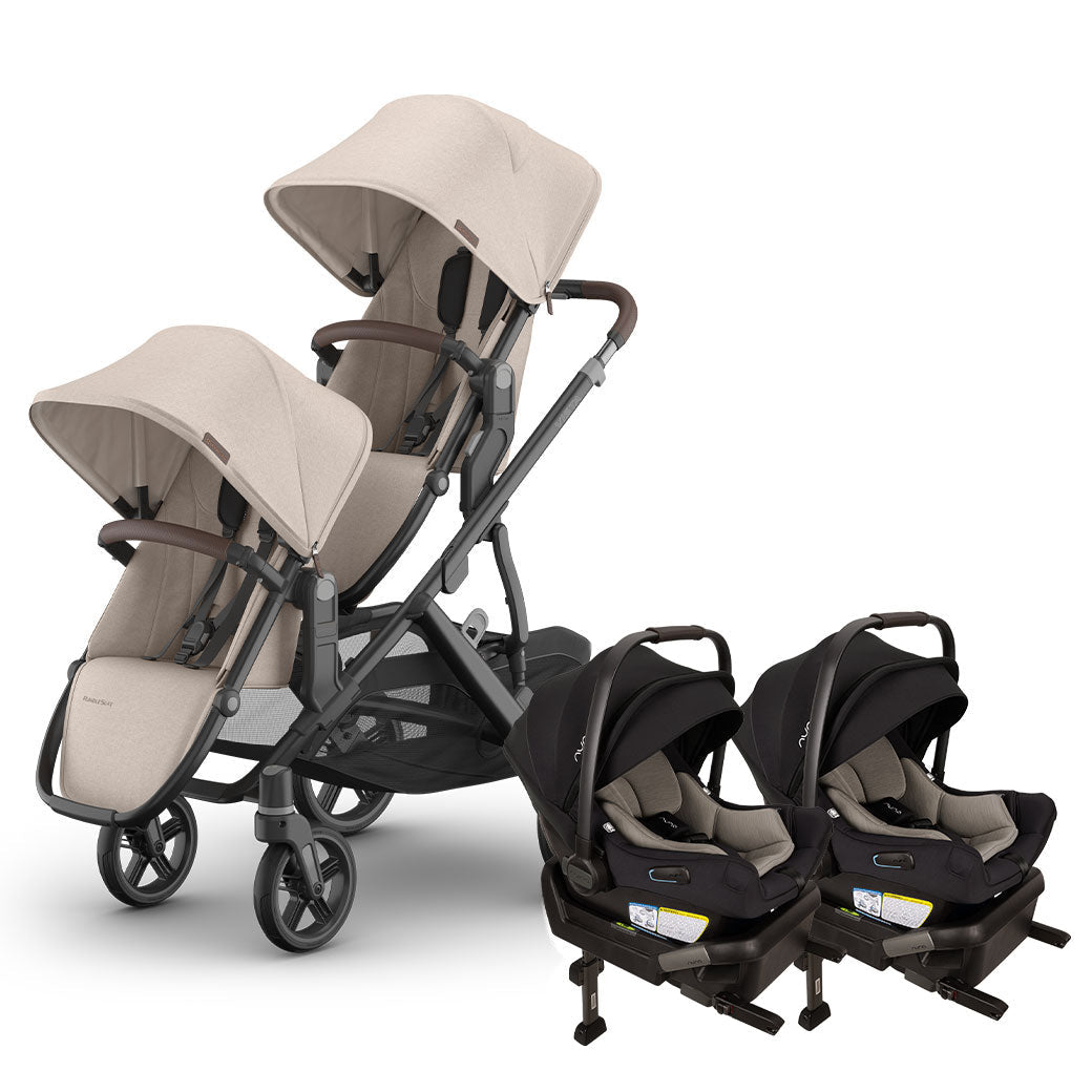 Twin Stroller with Nuna PIPA Series Travel System GainNo