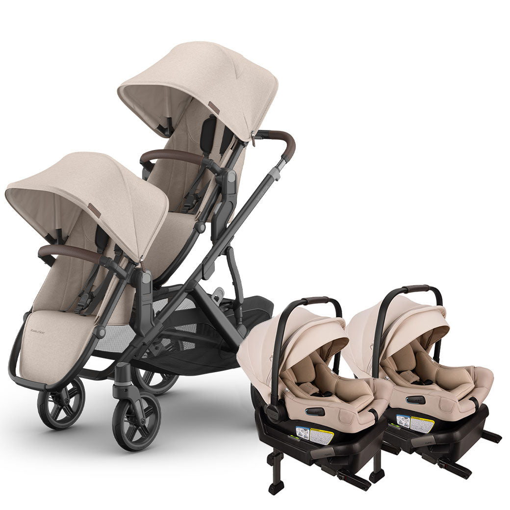 Twin Stroller with Nuna PIPA Series Travel System GainNo