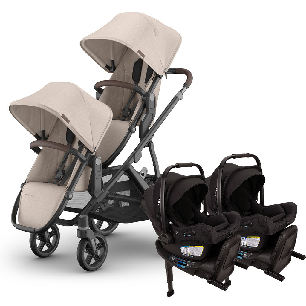 Twin Stroller with Nuna PIPA Series Travel System GainNo