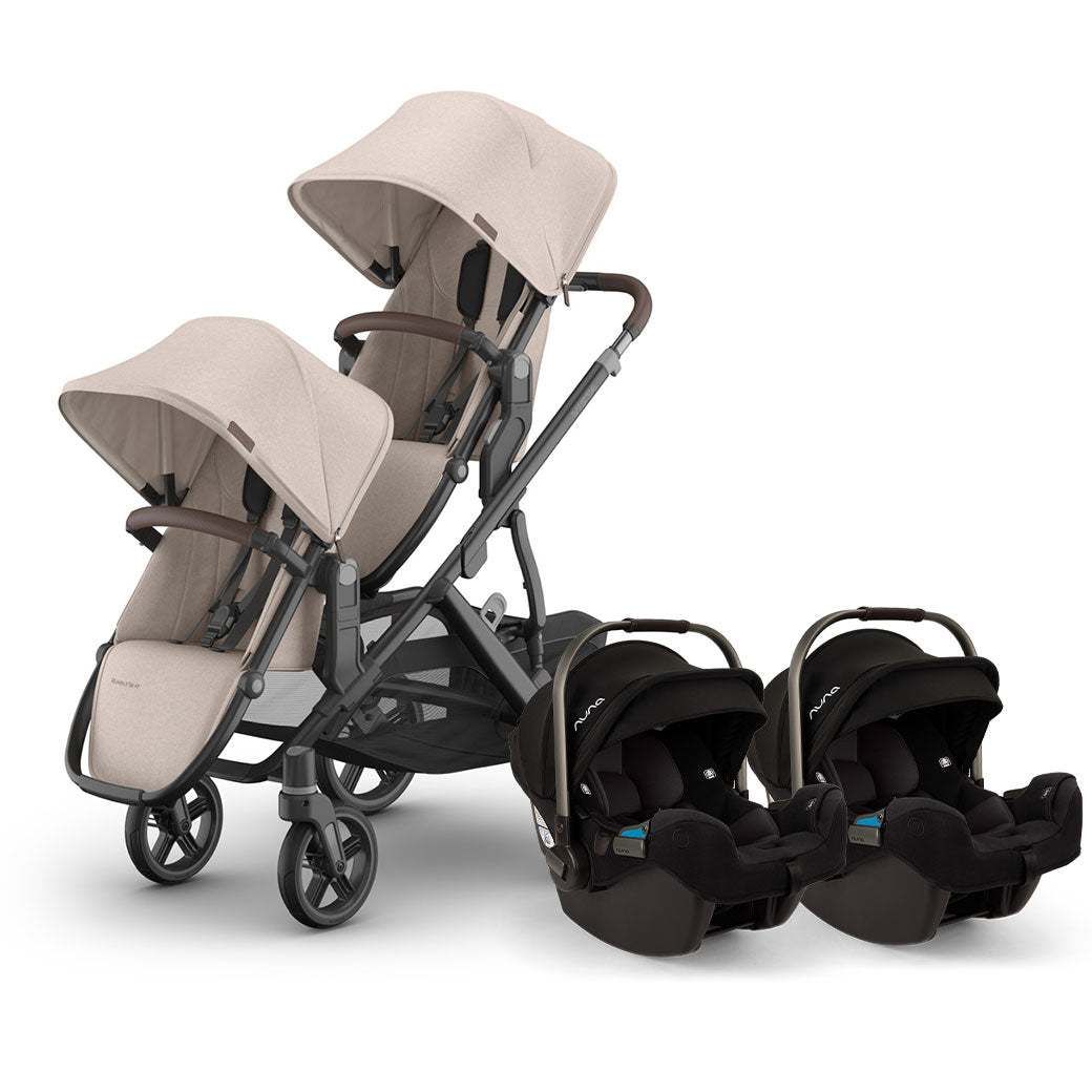 Twin Stroller with Nuna PIPA Series Travel System GainNo