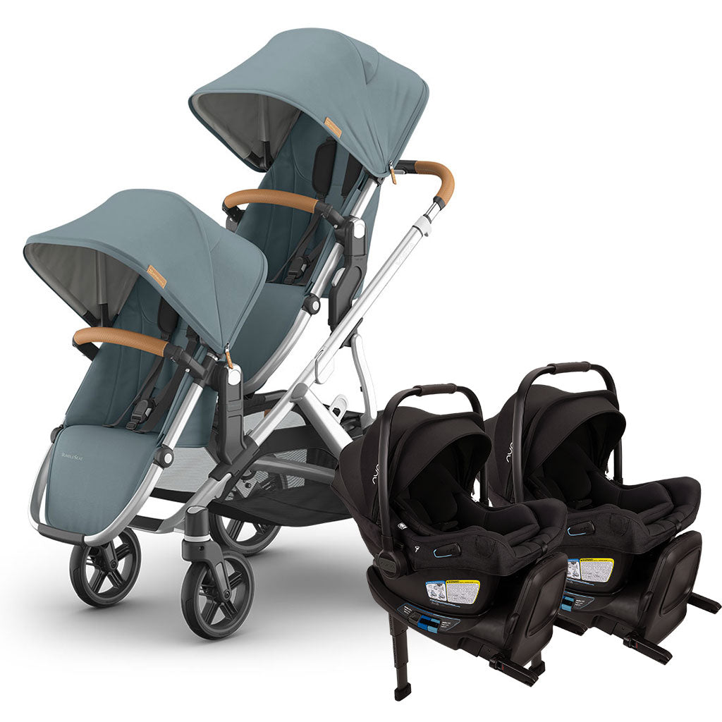 Twin Stroller with Nuna PIPA Series Travel System GainNo