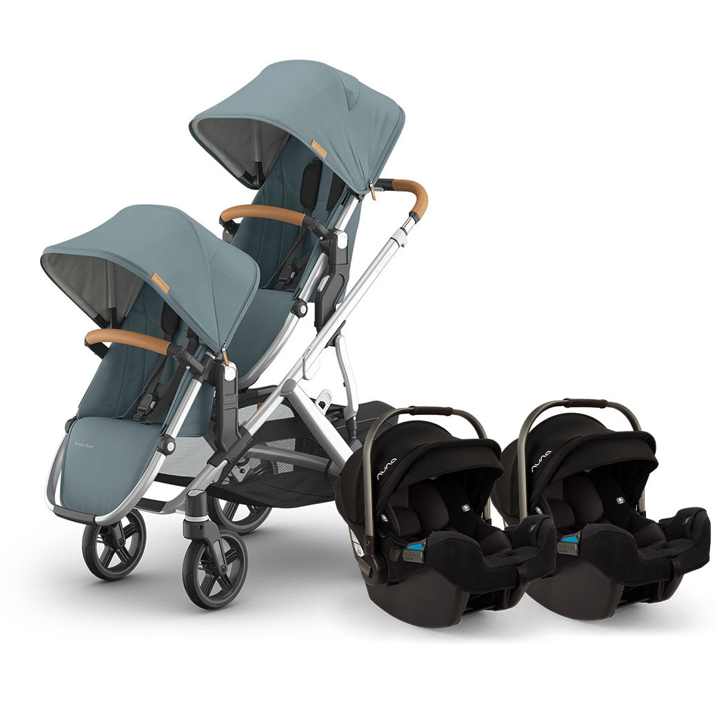 Twin Stroller with Nuna PIPA Series Travel System GainNo