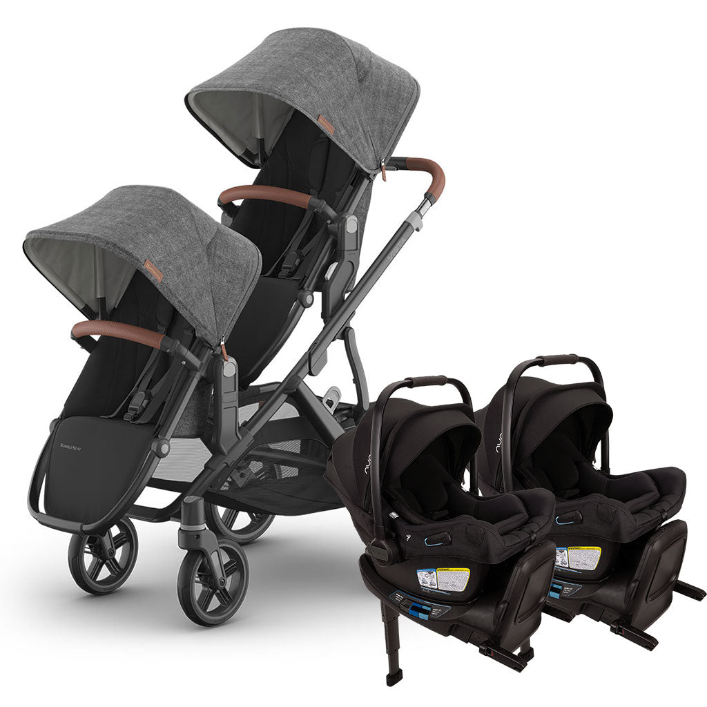 Twin Stroller with Nuna PIPA Series Travel System GainNo