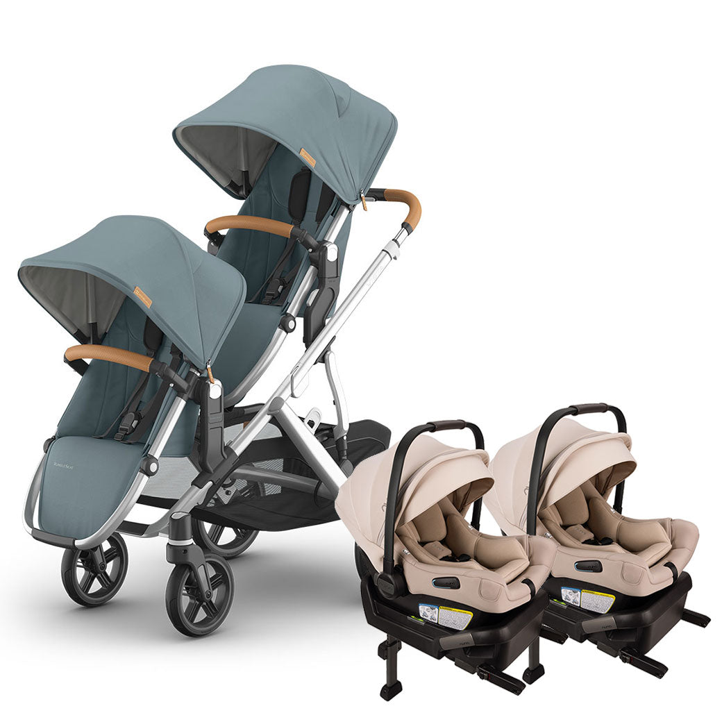 Twin Stroller with Nuna PIPA Series Travel System GainNo