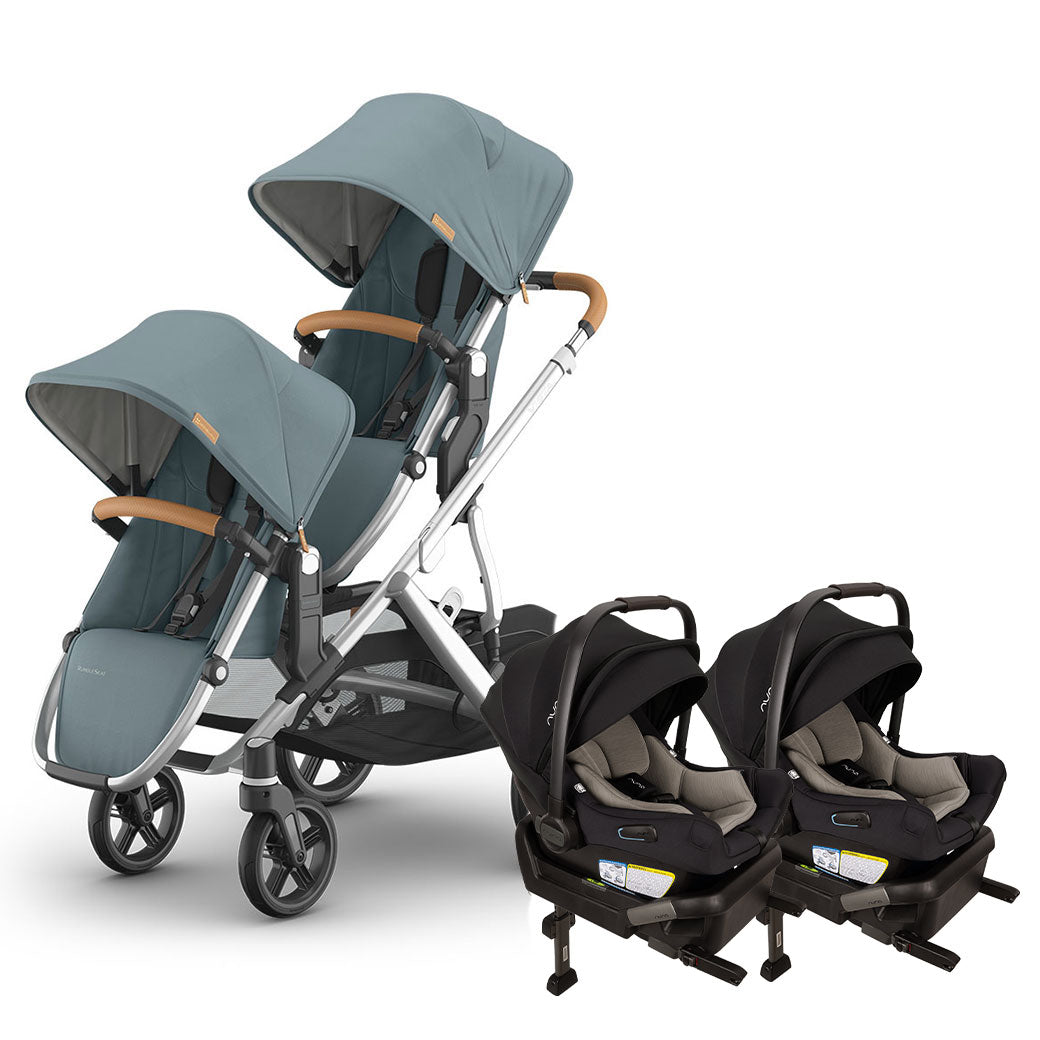 Twin Stroller with Nuna PIPA Series Travel System GainNo