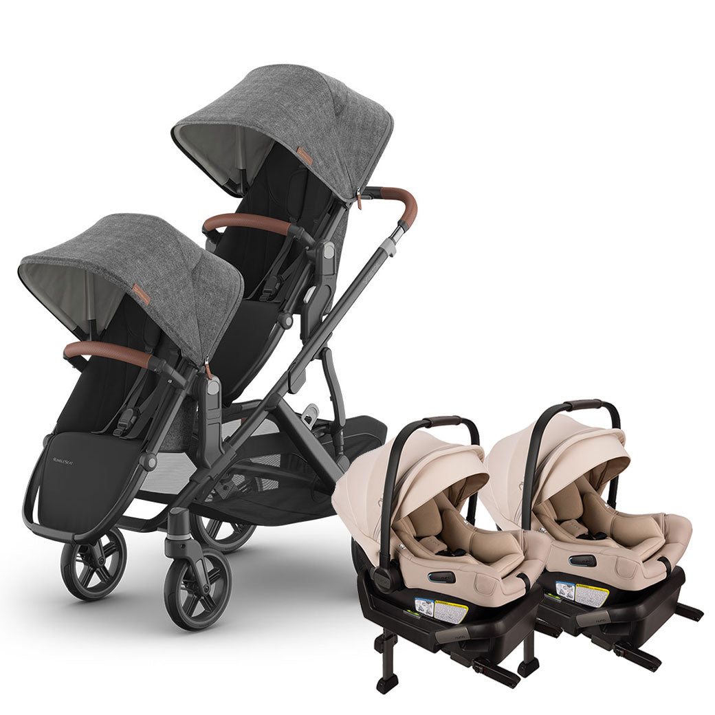 Twin Stroller with Nuna PIPA Series Travel System GainNo