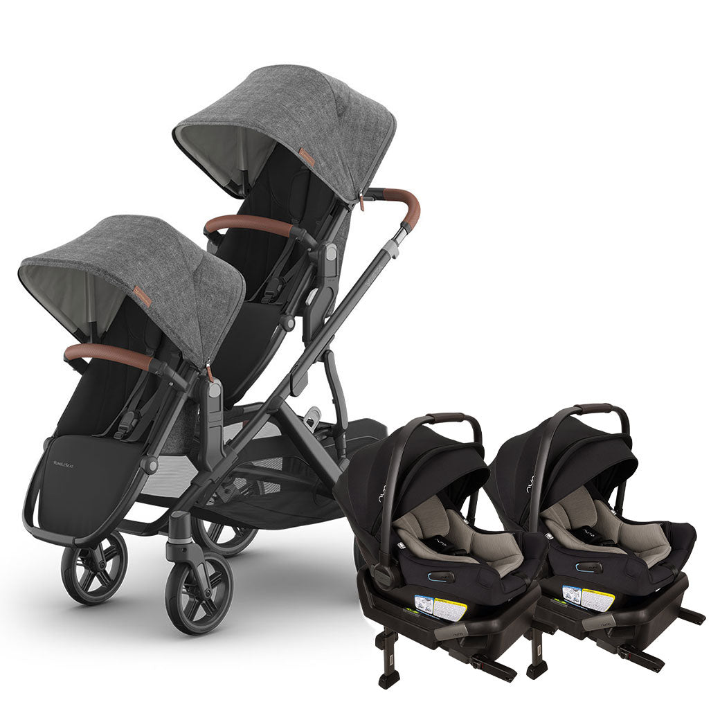 Twin Stroller with Nuna PIPA Series Travel System GainNo
