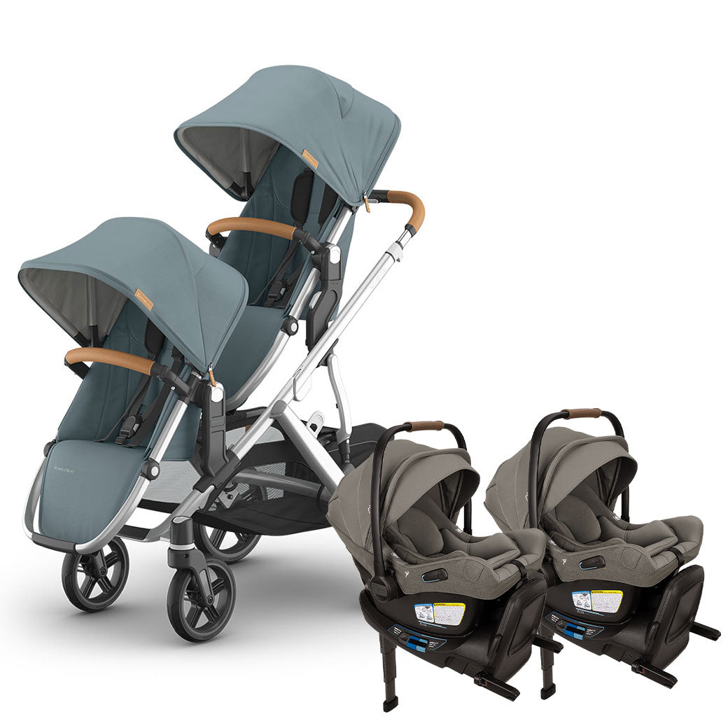 Twin Stroller with Nuna PIPA Series Travel System GainNo