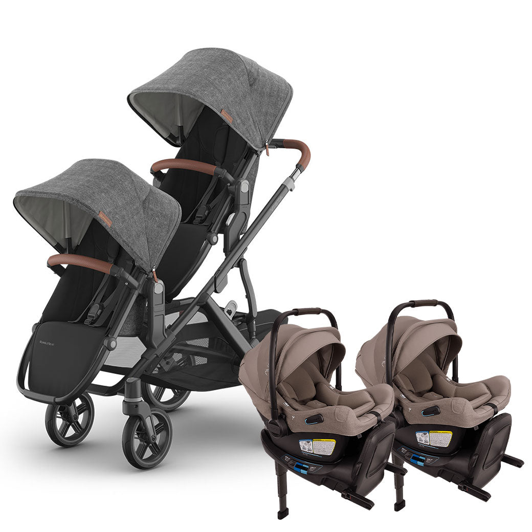 Twin Stroller with Nuna PIPA Series Travel System GainNo