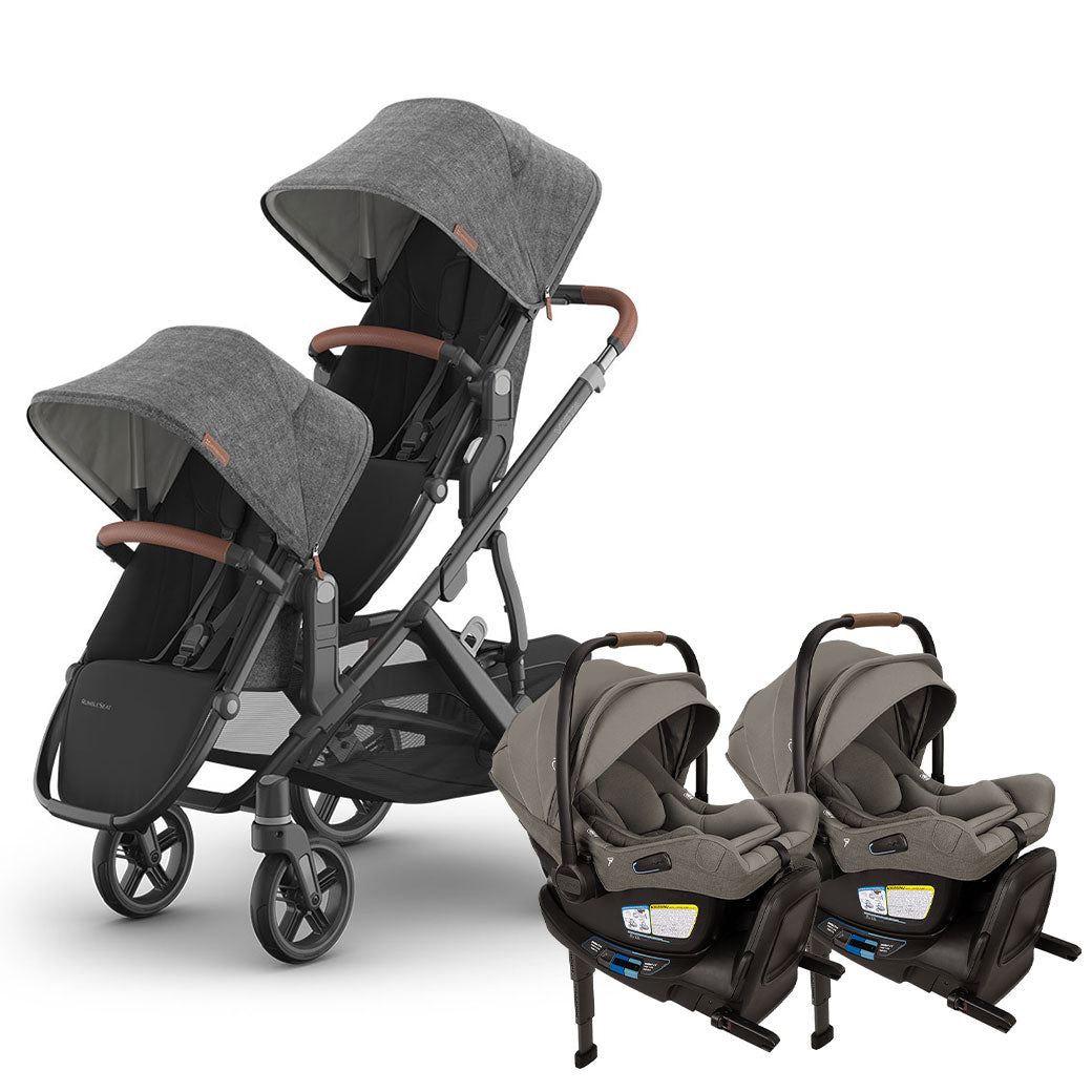 Twin Stroller with Nuna PIPA Series Travel System GainNo