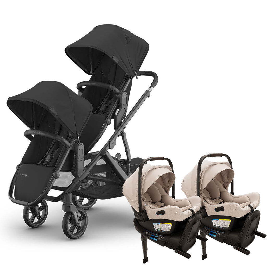 Twin Stroller with Nuna PIPA Series Travel System GainNo
