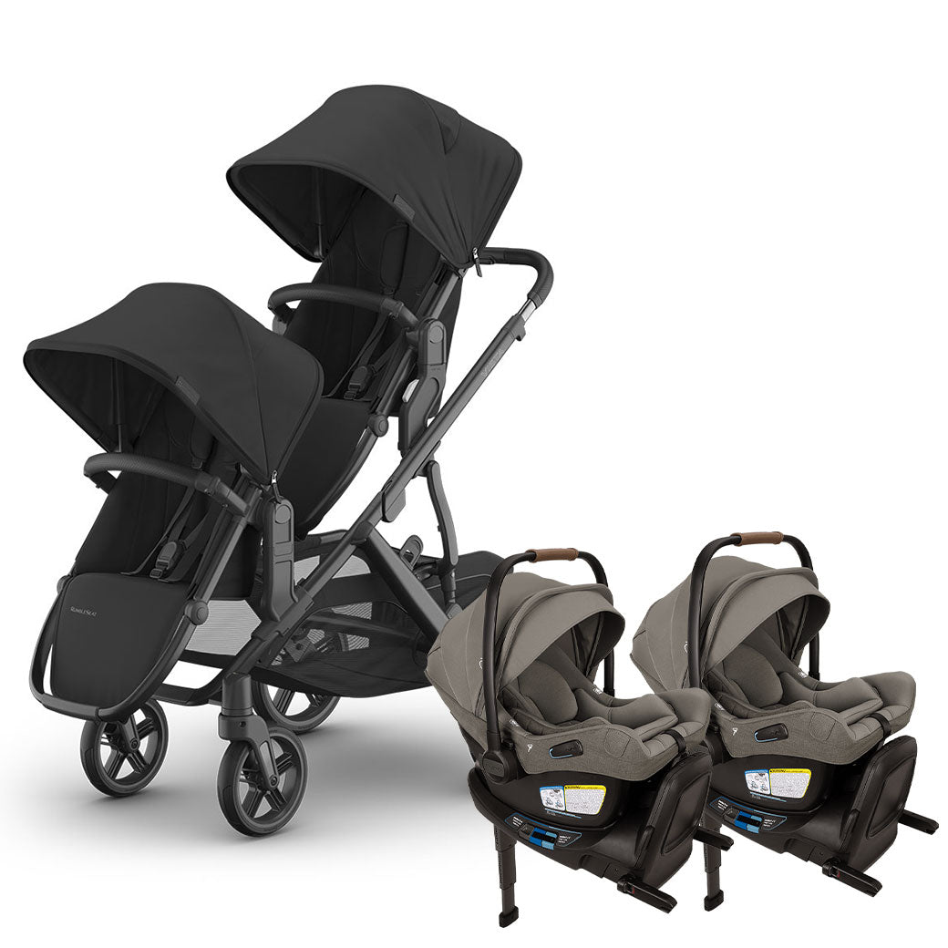 Twin Stroller with Nuna PIPA Series Travel System GainNo