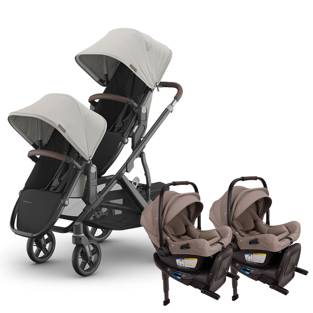Twin Stroller with Nuna PIPA Series Travel System GainNo