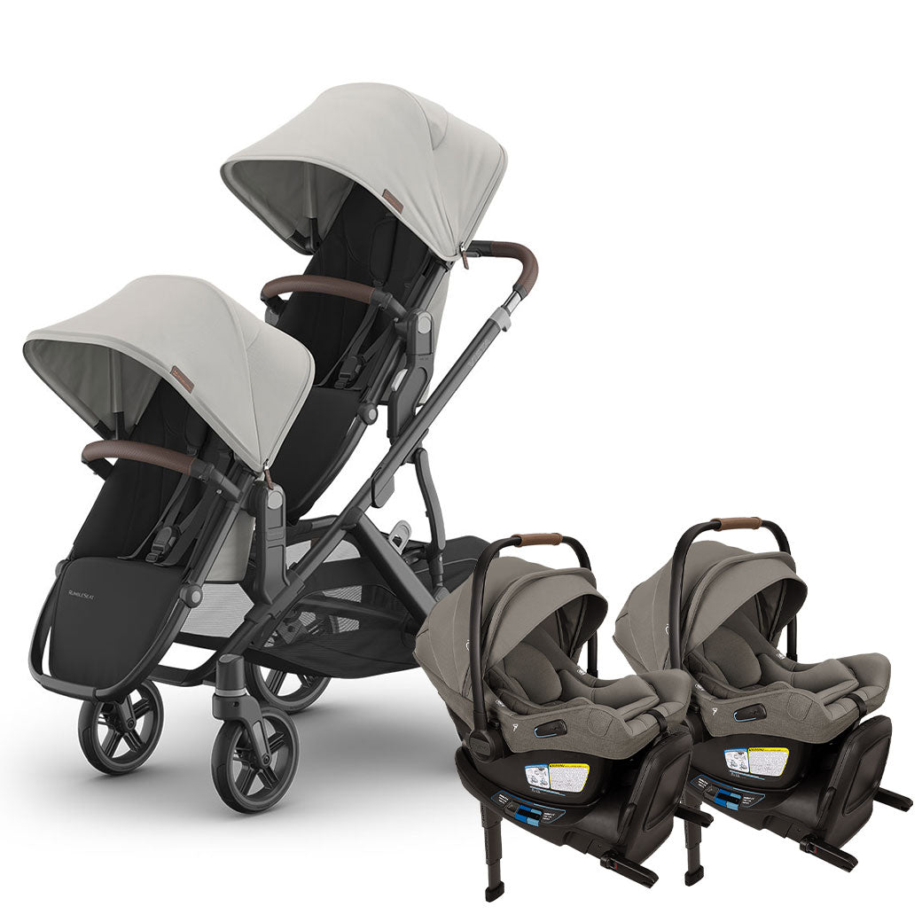 Twin Stroller with Nuna PIPA Series Travel System GainNo