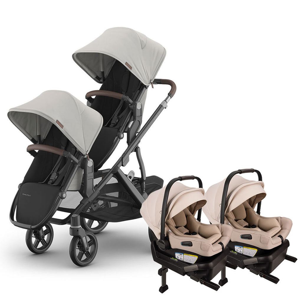 Twin Stroller with Nuna PIPA Series Travel System GainNo