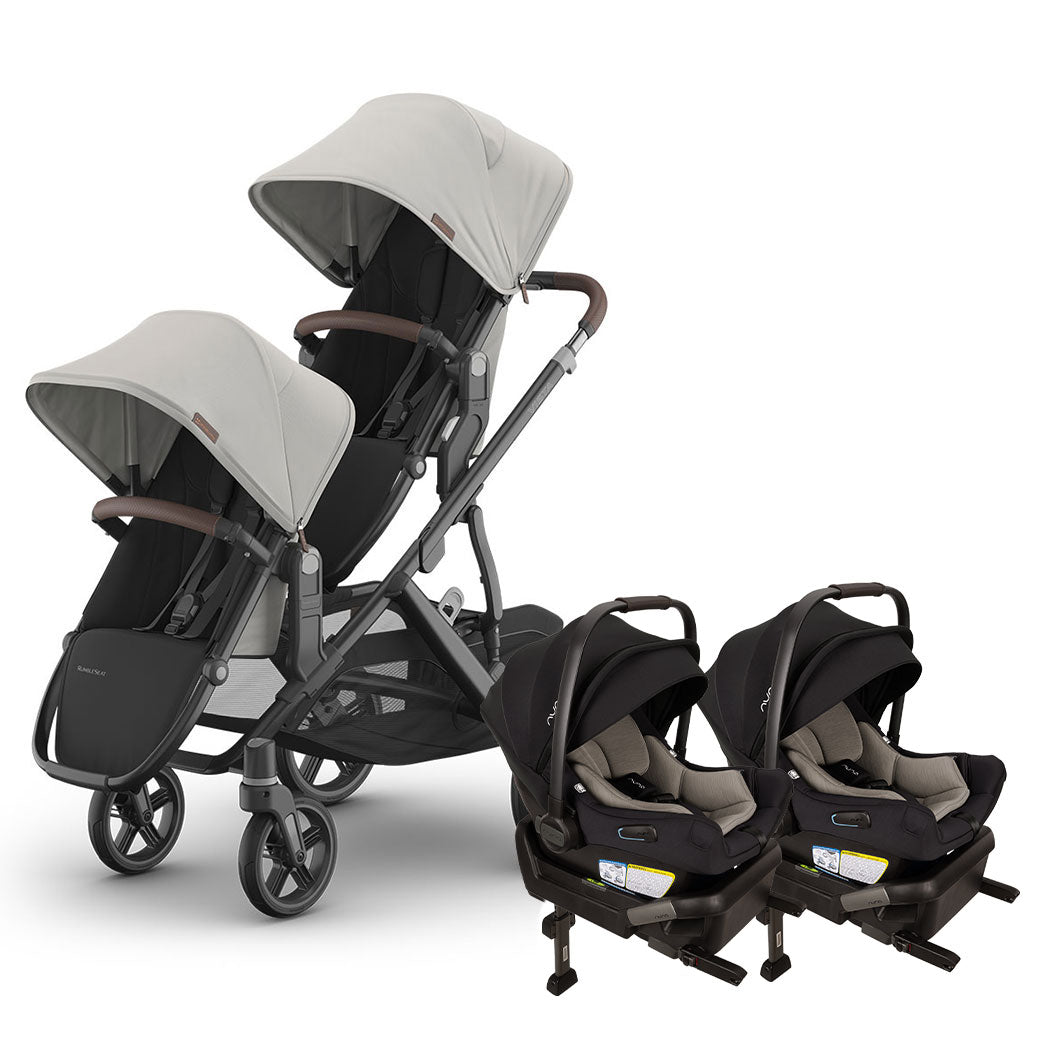 Twin Stroller with Nuna PIPA Series Travel System GainNo