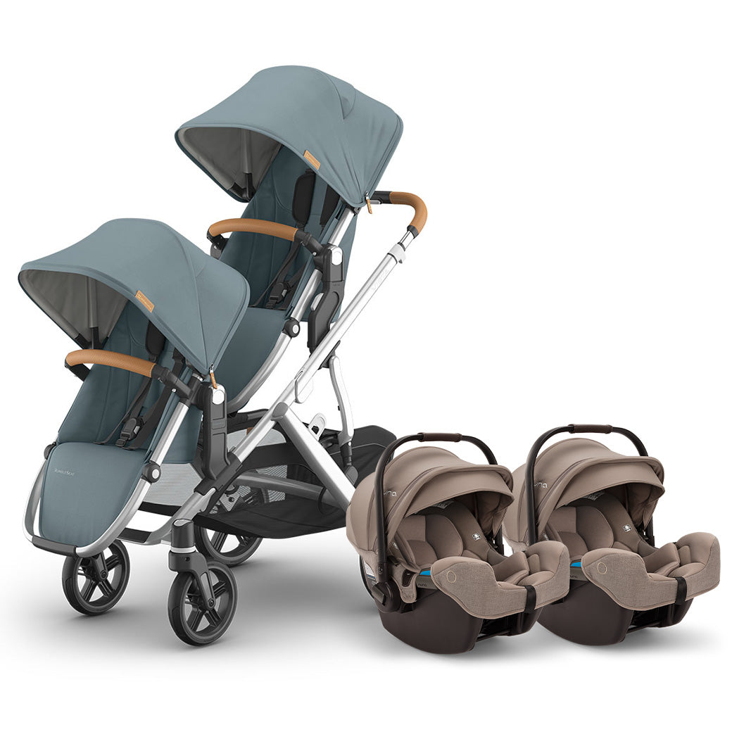 Twin Stroller with Nuna PIPA Series Travel System GainNo