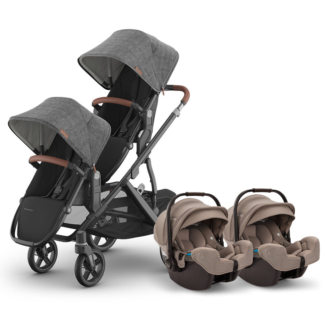 Twin Stroller with Nuna PIPA Series Travel System GainNo