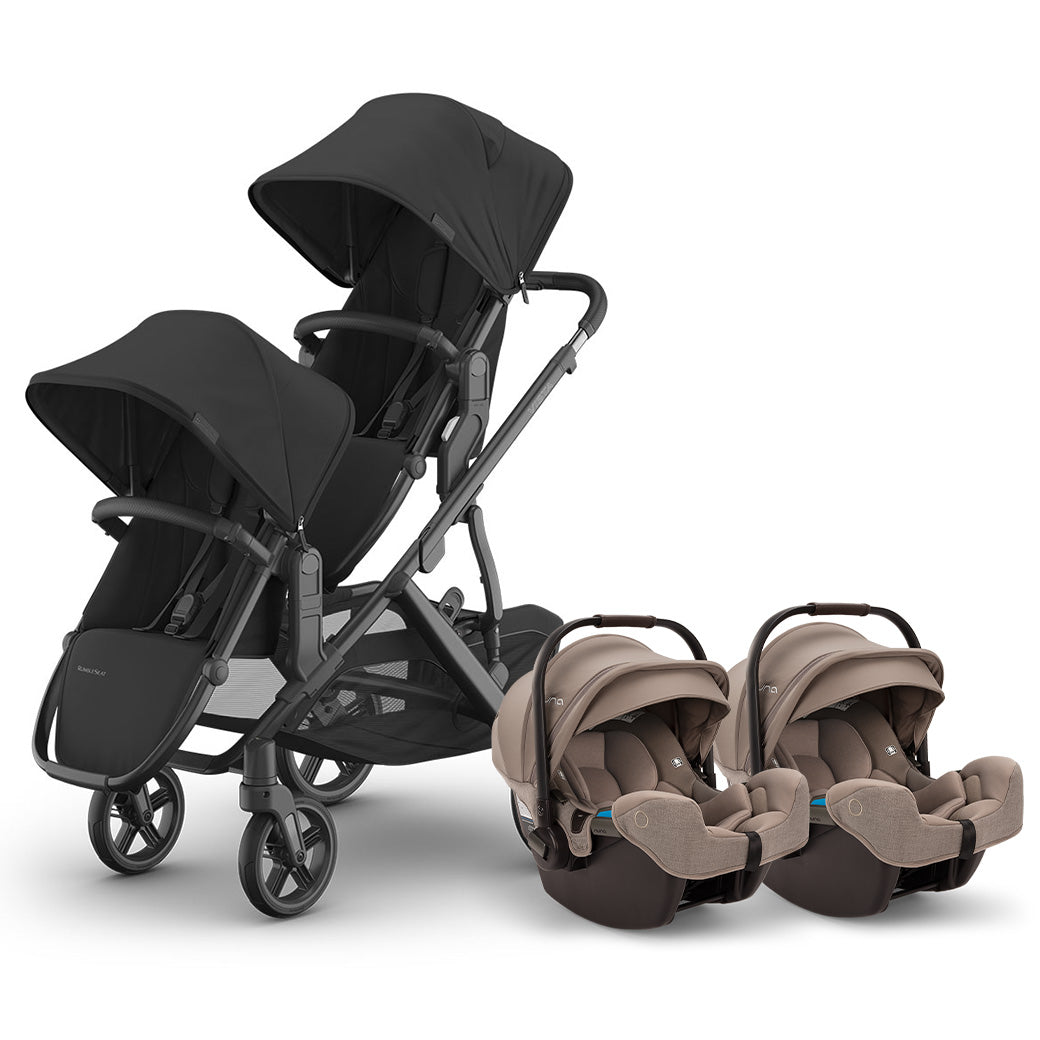 Twin Stroller with Nuna PIPA Series Travel System GainNo