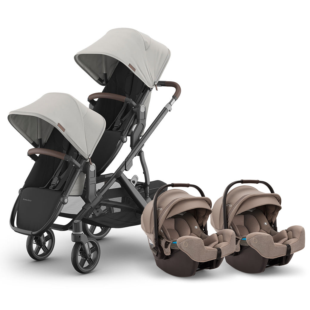 Twin Stroller with Nuna PIPA Series Travel System GainNo