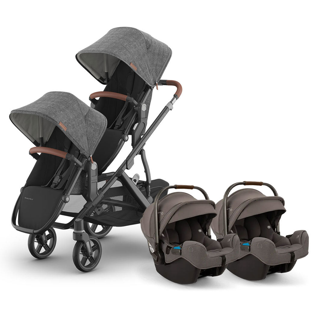 Twin Stroller with Nuna PIPA Series Travel System GainNo
