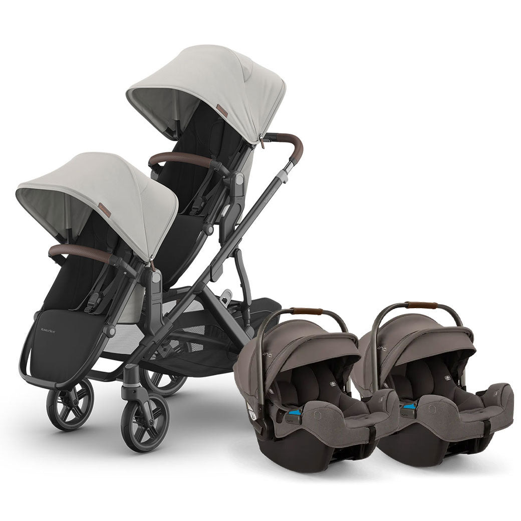 Twin Stroller with Nuna PIPA Series Travel System GainNo