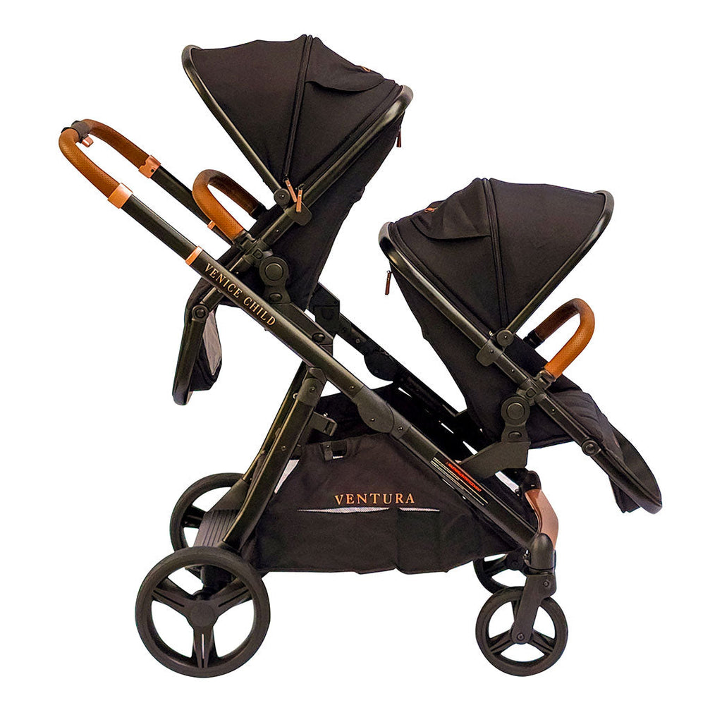 Single to Double Sit-and-Stand Stroller with 2nd Toddler Seat GainNo