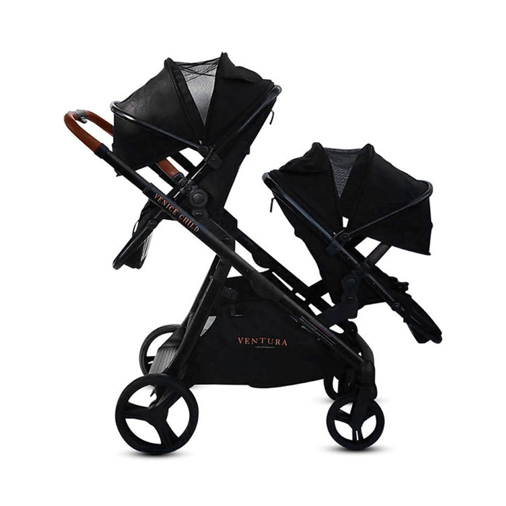 Single to Double Sit-and-Stand Stroller with 2nd Toddler Seat GainNo