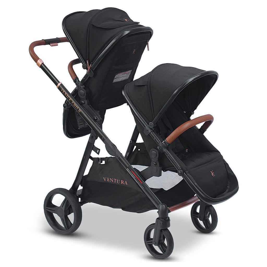 Single to Double Sit-and-Stand Stroller with 2nd Toddler Seat GainNo
