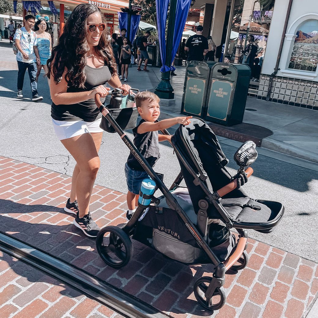 Single to Double Sit-and-Stand Stroller with 2nd Toddler Seat GainNo